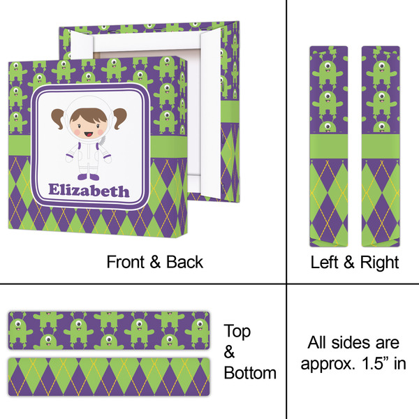 Astronaut, Aliens & Argyle 8x8 - Canvas Print - Approval