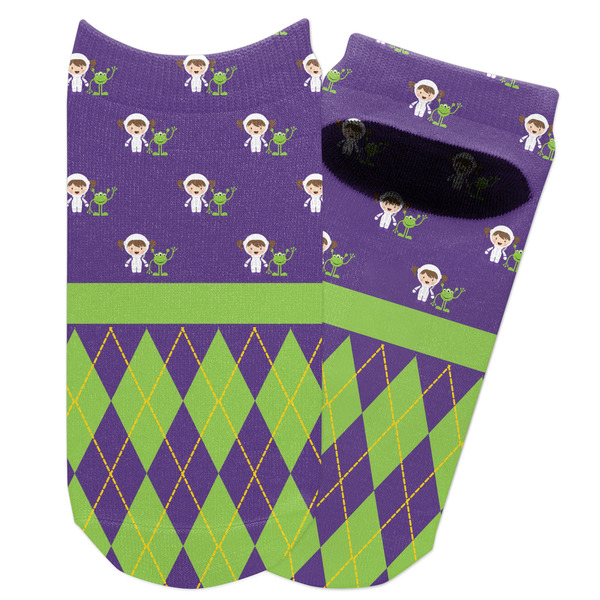 Custom Astronaut, Aliens & Argyle Adult Ankle Socks