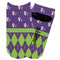 Astronaut, Aliens & Argyle Adult Ankle Socks - Single Pair - Front and Back