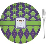 Astronaut, Aliens & Argyle Glass Appetizer / Dessert Plate 8" (Personalized)