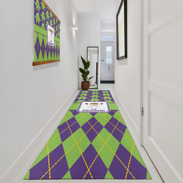 Astronaut, Aliens & Argyle Area Rug Sizes - In Context (vertical)