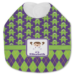 Astronaut, Aliens & Argyle Jersey Knit Baby Bib w/ Name or Text