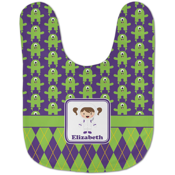 Astronaut, Aliens & Argyle Baby Bib - AFT flat