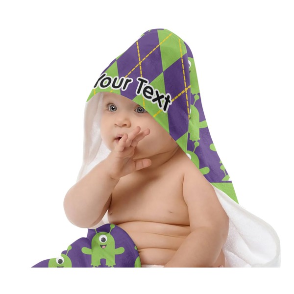 Astronaut, Aliens & Argyle Baby Hooded Towel on Child