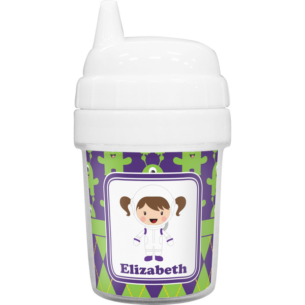 Custom Astronaut, Aliens & Argyle Baby Sippy Cup (Personalized)