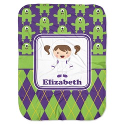 Astronaut, Aliens & Argyle Baby Swaddling Blanket (Personalized)