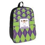 Astronaut, Aliens & Argyle Kids Backpack (Personalized)