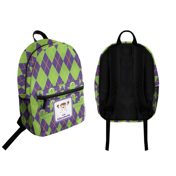 Astronaut, Aliens & Argyle Backpack front and back - Apvl