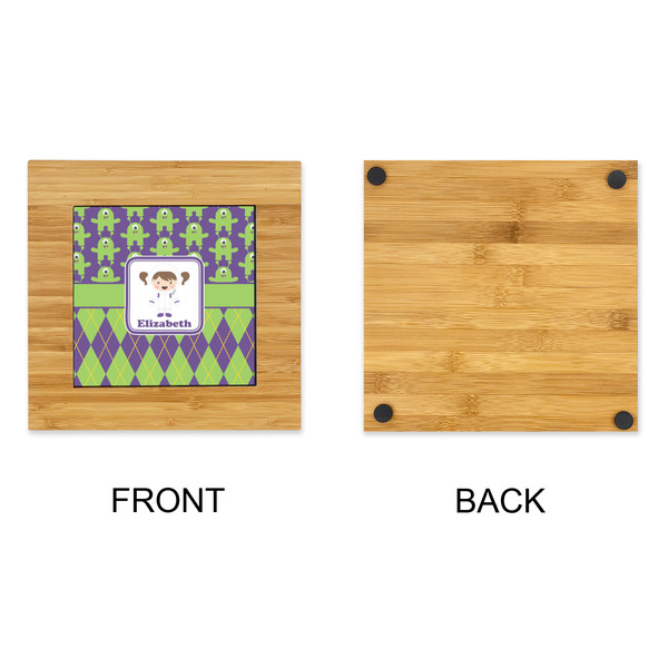 Astronaut, Aliens & Argyle Bamboo Trivet with 6" Tile - APPROVAL