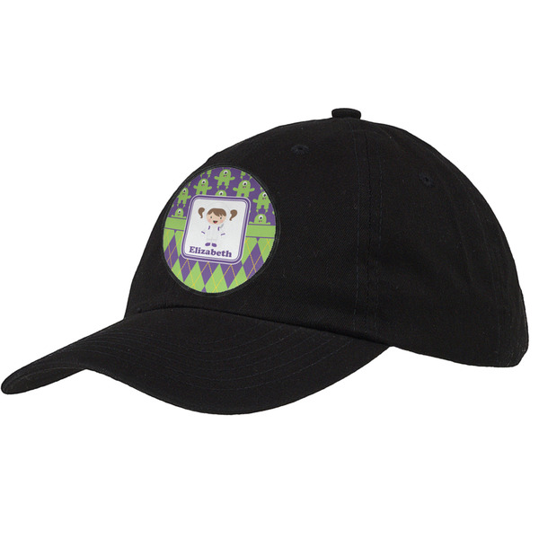 Custom Astronaut, Aliens & Argyle Baseball Cap - Black (Personalized)