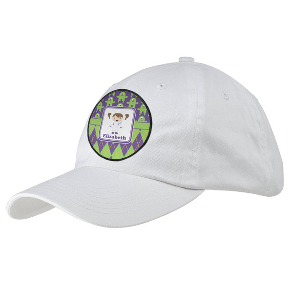 Custom Astronaut, Aliens & Argyle Baseball Cap - White (Personalized)