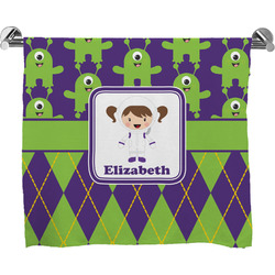 Astronaut, Aliens & Argyle Bath Towel (Personalized)