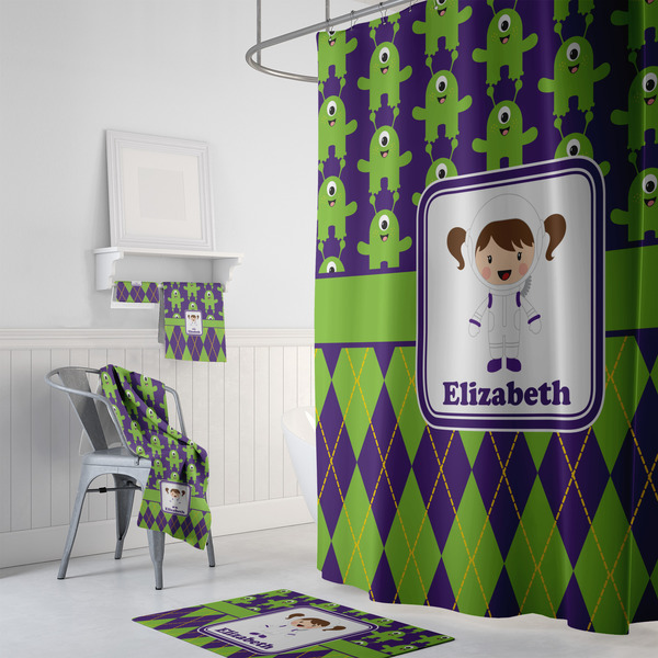 Astronaut, Aliens & Argyle Bath Towel Sets - 3-piece - In Context