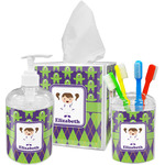 Astronaut, Aliens & Argyle Acrylic Bathroom Accessories Set w/ Name or Text