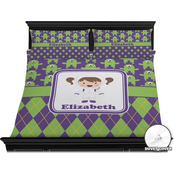 Astronaut, Aliens & Argyle Bedding Set (King) - Duvet