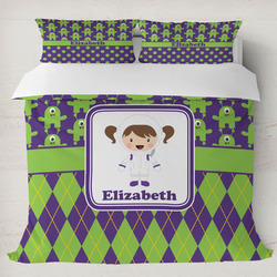 Astronaut, Aliens & Argyle Duvet Cover Set - King (Personalized)