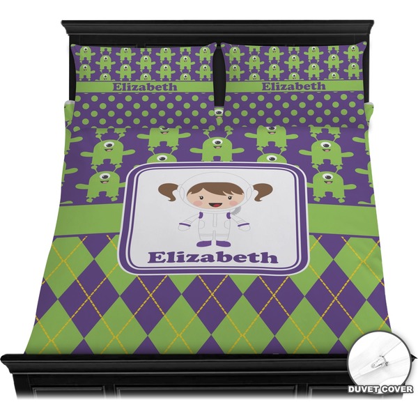 Astronaut, Aliens & Argyle Bedding Set (Queen) - Duvet