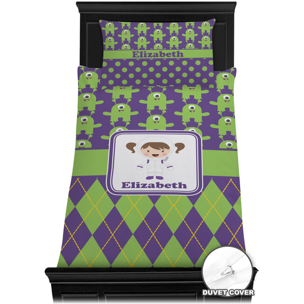 Astronaut, Aliens & Argyle Bedding Set (TwinXL) - Duvet