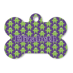Astronaut, Aliens & Argyle Bone Shaped Dog ID Tag (Personalized)