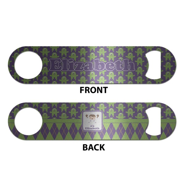 Astronaut, Aliens & Argyle Bottle Opener - Front & Back