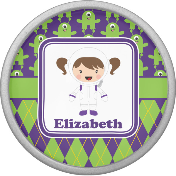 Astronaut, Aliens & Argyle Cabinet Knob - Nickel - Front