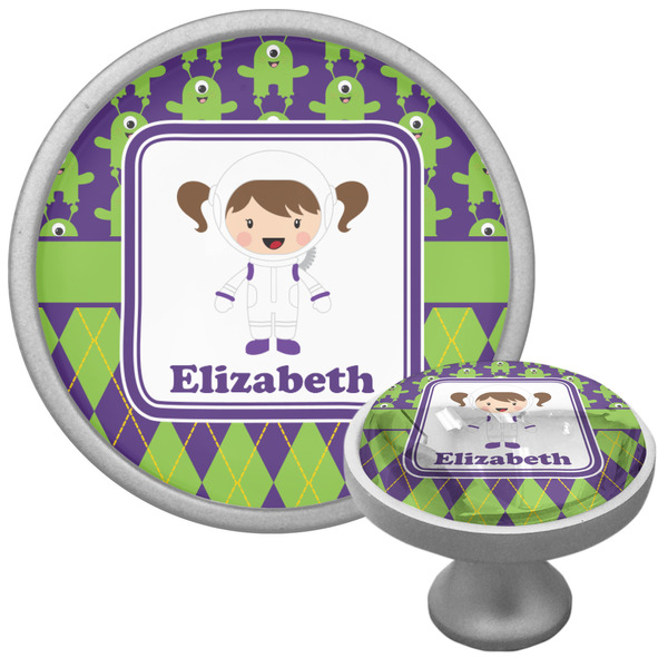 Custom Astronaut, Aliens & Argyle Cabinet Knob (Personalized)