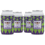 Astronaut, Aliens & Argyle Can Cooler (12 oz) - Set of 4 w/ Name or Text