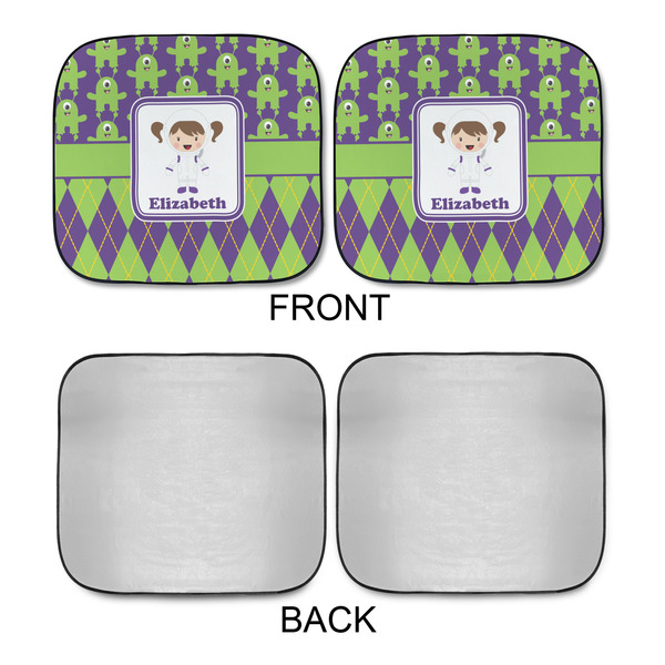 Astronaut, Aliens & Argyle Car Sun Shades - APPROVAL