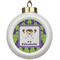 Astronaut, Aliens & Argyle Ceramic Ball Ornament (Personalized)
