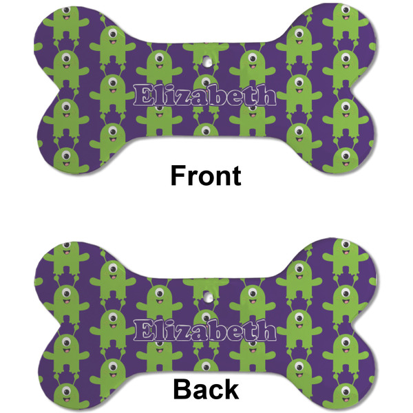 Astronaut, Aliens & Argyle Ceramic Flat Ornament - Bone Front & Back (APPROVAL)