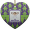 Astronaut, Aliens & Argyle Ceramic Flat Ornament - Heart (Front)
