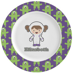 Astronaut, Aliens & Argyle Ceramic Dinner Plates (Set of 4) (Personalized)