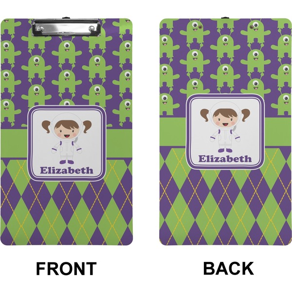 Astronaut, Aliens & Argyle Clipboard (Legal) (Front + Back)