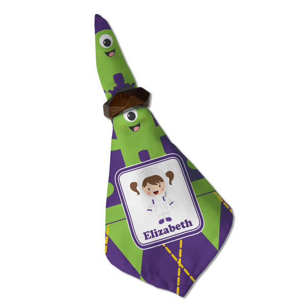 Astronaut, Aliens & Argyle Cloth Napkins - Personalized Dinner (Folded in Ring) (MAIN)