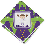 Astronaut, Aliens & Argyle Cloth Napkin w/ Name or Text