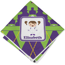 Astronaut, Aliens & Argyle Cloth Cocktail Napkin - Single w/ Name or Text