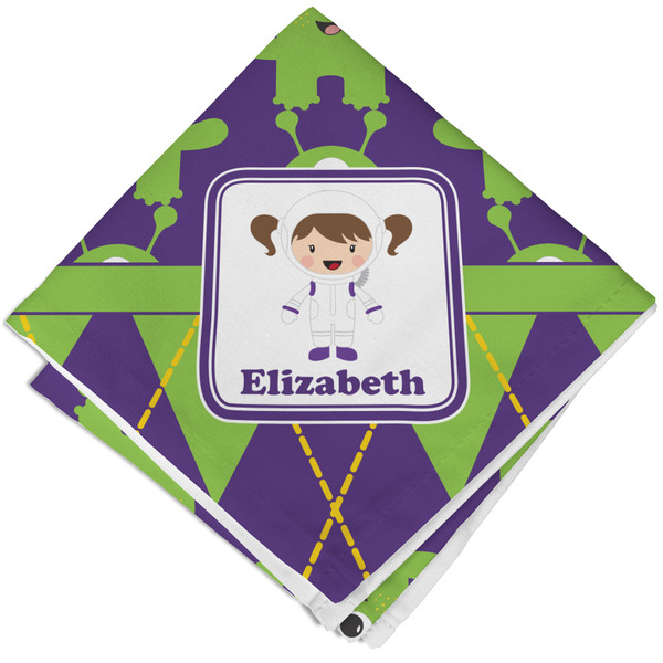 Astronaut, Aliens & Argyle Cloth Napkins - Personalized Lunch (Folded Four Corners)