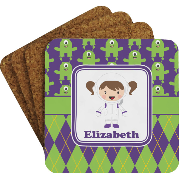 Astronaut, Aliens & Argyle Coaster Set (Personalized)