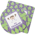 Astronaut, Aliens & Argyle Rubber Backed Coaster (Personalized)