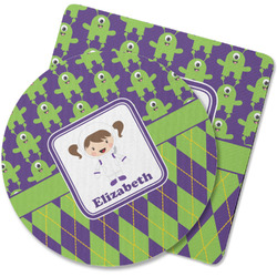 Astronaut, Aliens & Argyle Rubber Backed Coaster (Personalized)