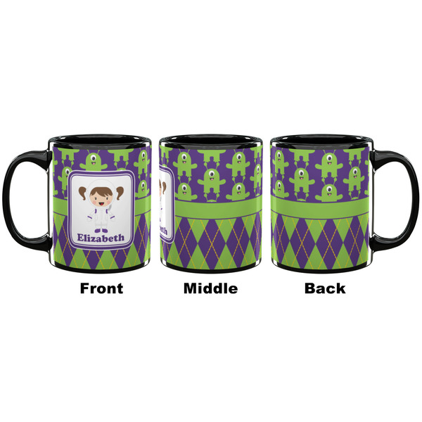 Astronaut, Aliens & Argyle Coffee Mug - 11 oz - Black APPROVAL