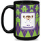 Astronaut, Aliens & Argyle 15 Oz Coffee Mug - Black (Personalized)