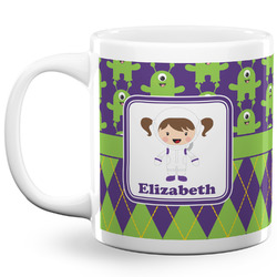 Astronaut, Aliens & Argyle 20 Oz Coffee Mug - White (Personalized)