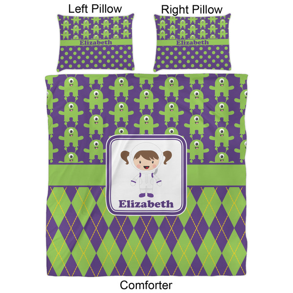 Astronaut, Aliens & Argyle Comforter Set - Queen - Approval