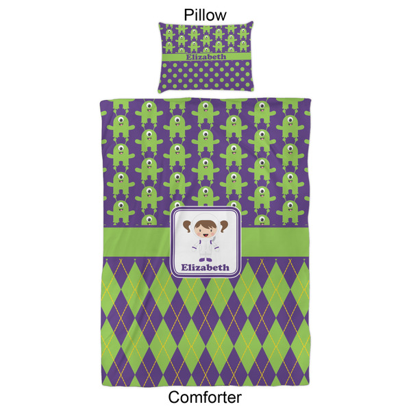 Astronaut, Aliens & Argyle Comforter Set - Twin XL - Approval