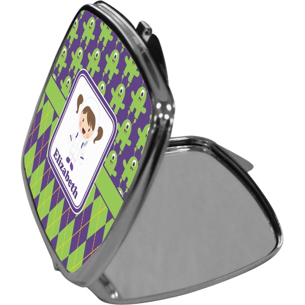 Astronaut, Aliens & Argyle Compact Mirror (Side View)