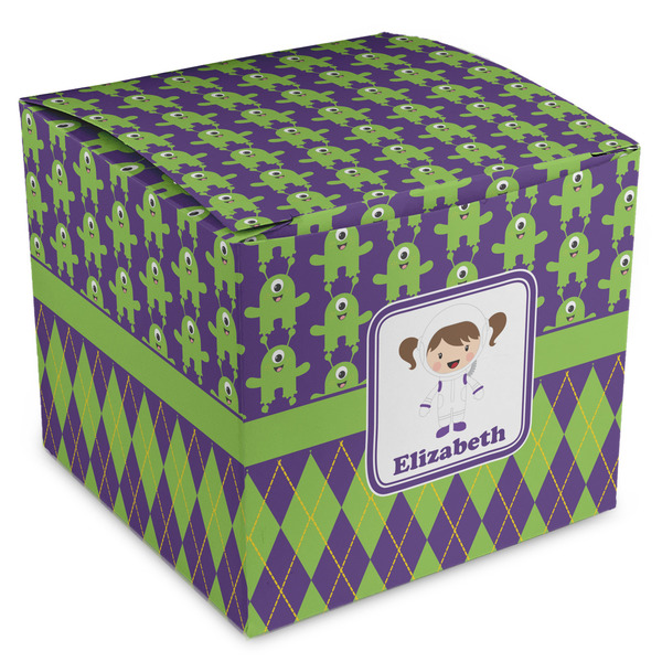 Custom Astronaut, Aliens & Argyle Cube Favor Gift Boxes (Personalized)
