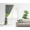 Astronaut, Aliens & Argyle Curtain With Window and Rod - in Room Matching Pillow