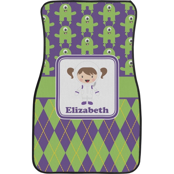 Astronaut, Aliens & Argyle Custom Car Floor Mats (Front Seat)