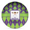 Astronaut, Aliens & Argyle Microwave Safe Plastic Plate - Composite Polymer (Personalized)